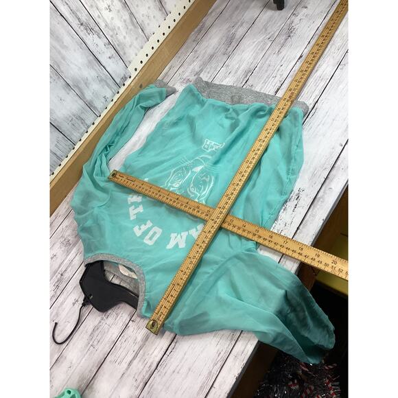 H&M Blouse in teal with tiger, sheer kids 11-14y - Picture 3 of 4